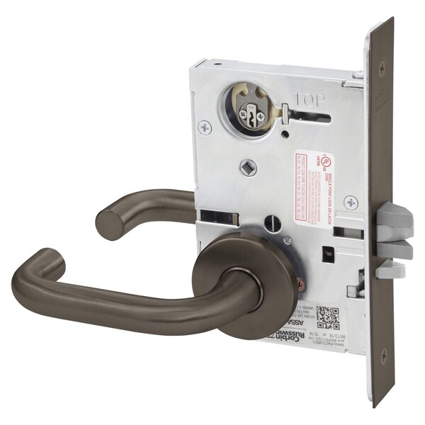 Classroom Mortise Lock, LS Lever, A Rose, Oil Rubbed Bronze